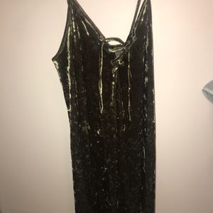 Velvet slip dress